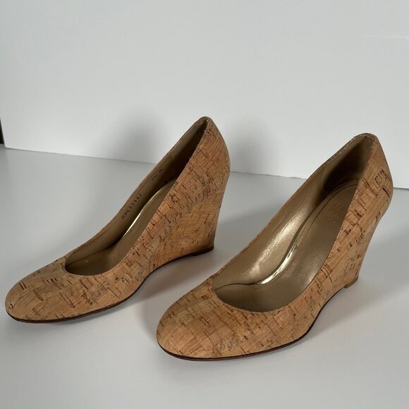 Stuart Weitzman Cork Wedge Heels Size 7.5 - Picture 4 of 7